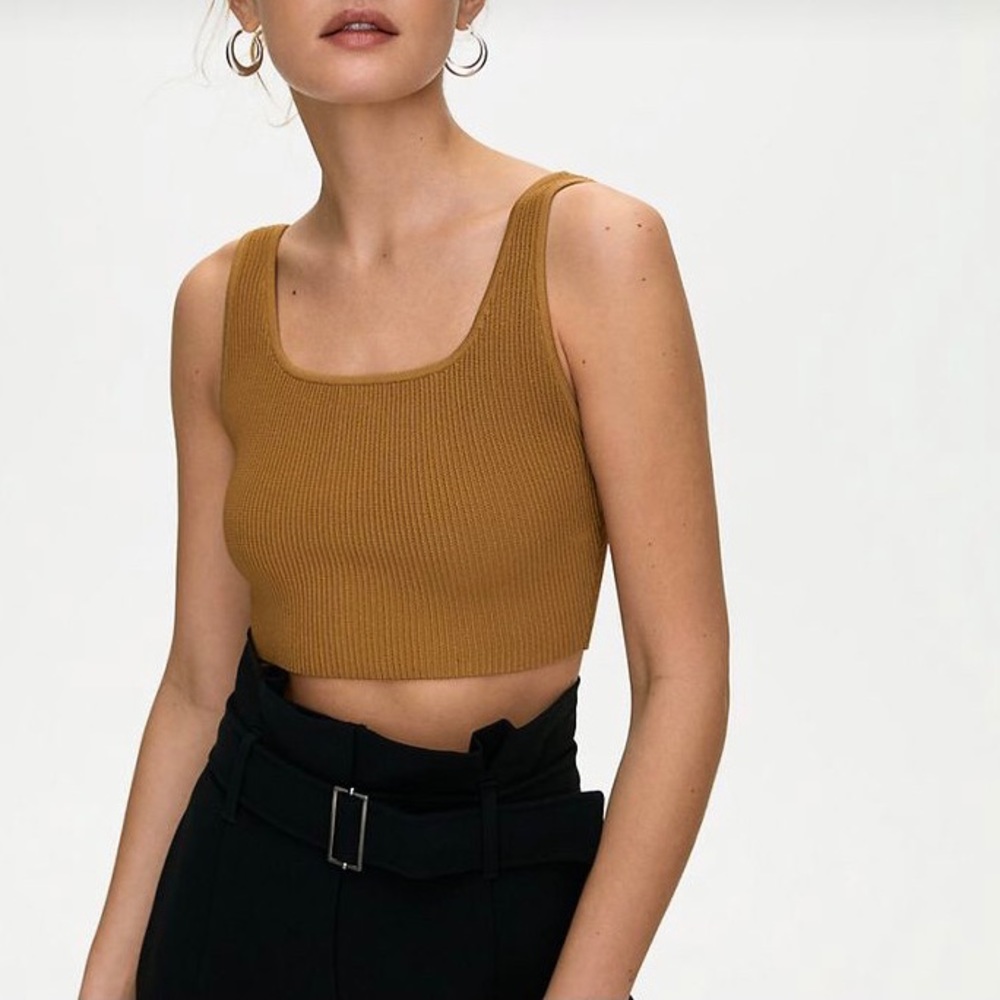 Aritiza Babton sculpt knit crop tank